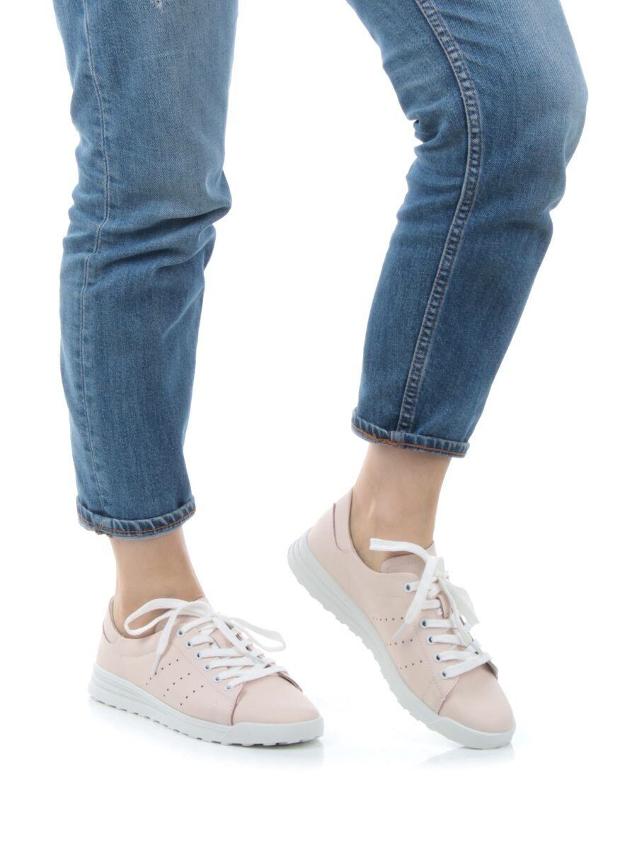 05-DF52-2 PINK POWDER Кроссовки женские (натуральная кожа)