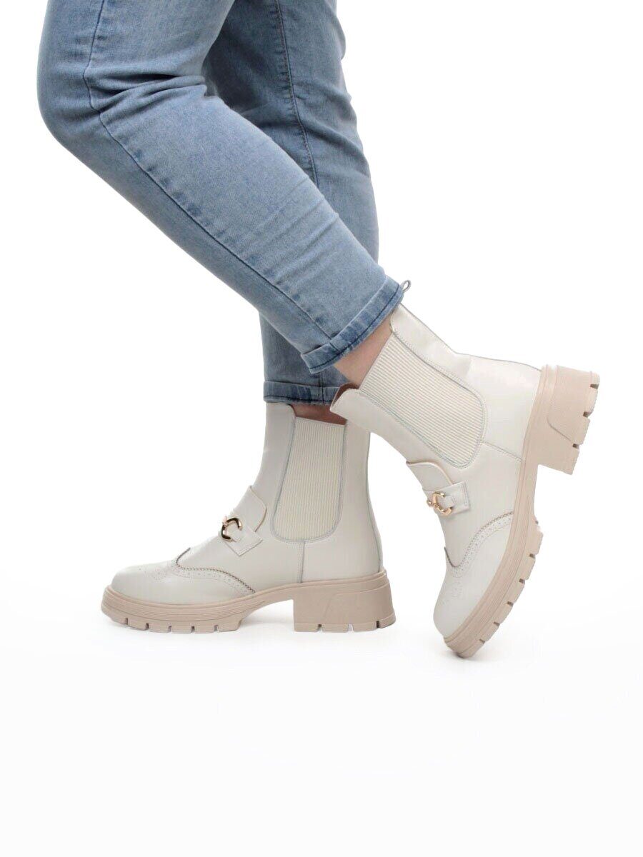 01-5253-2 WHITE Ботинки демисезонные женские (искусственная кожа, байка)