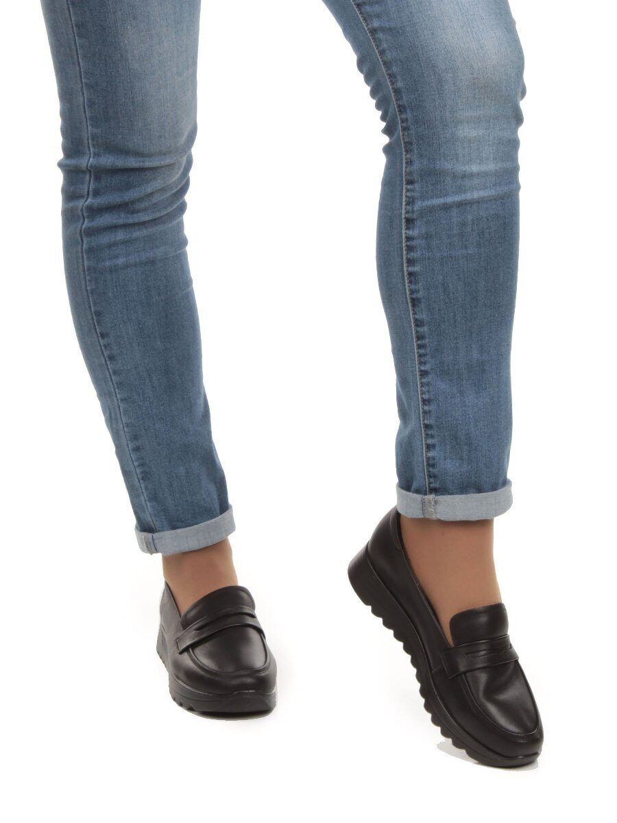 03-5309 BLACK Полуботинки женские (натуральная кожа)