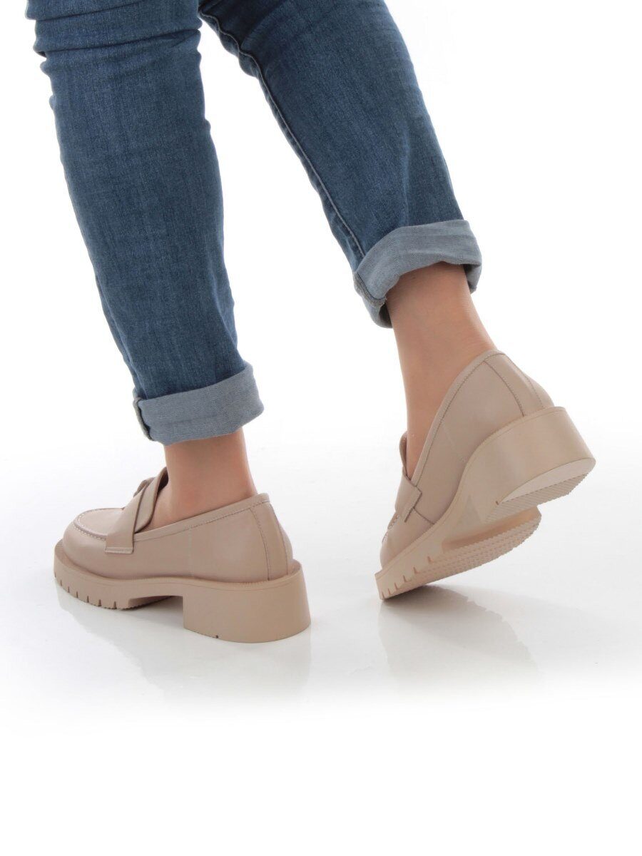 01-P9208-1 DK. BEIGE Ботинки демисезонные женские (натуральная кожа)