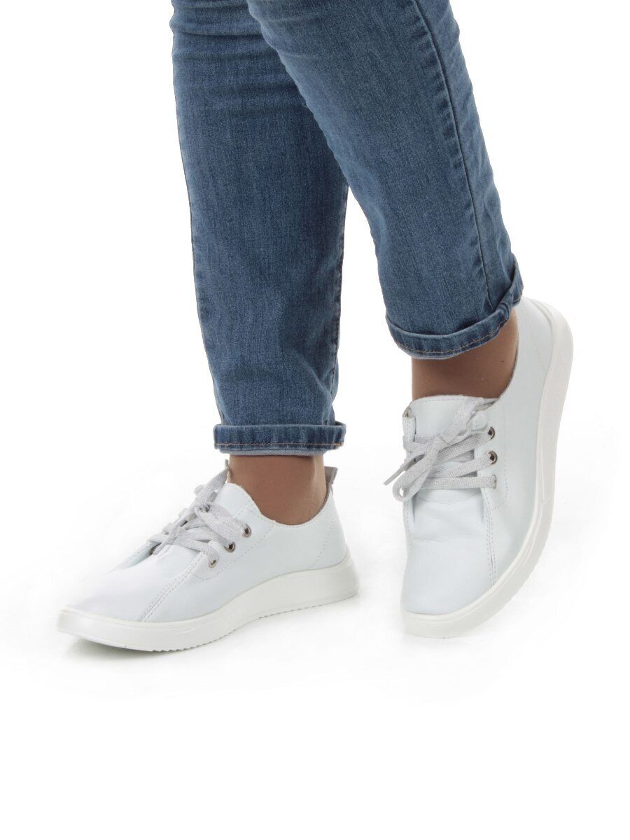 03-PDD90-2 WHITE Полуботинки женские (натуральная кожа)