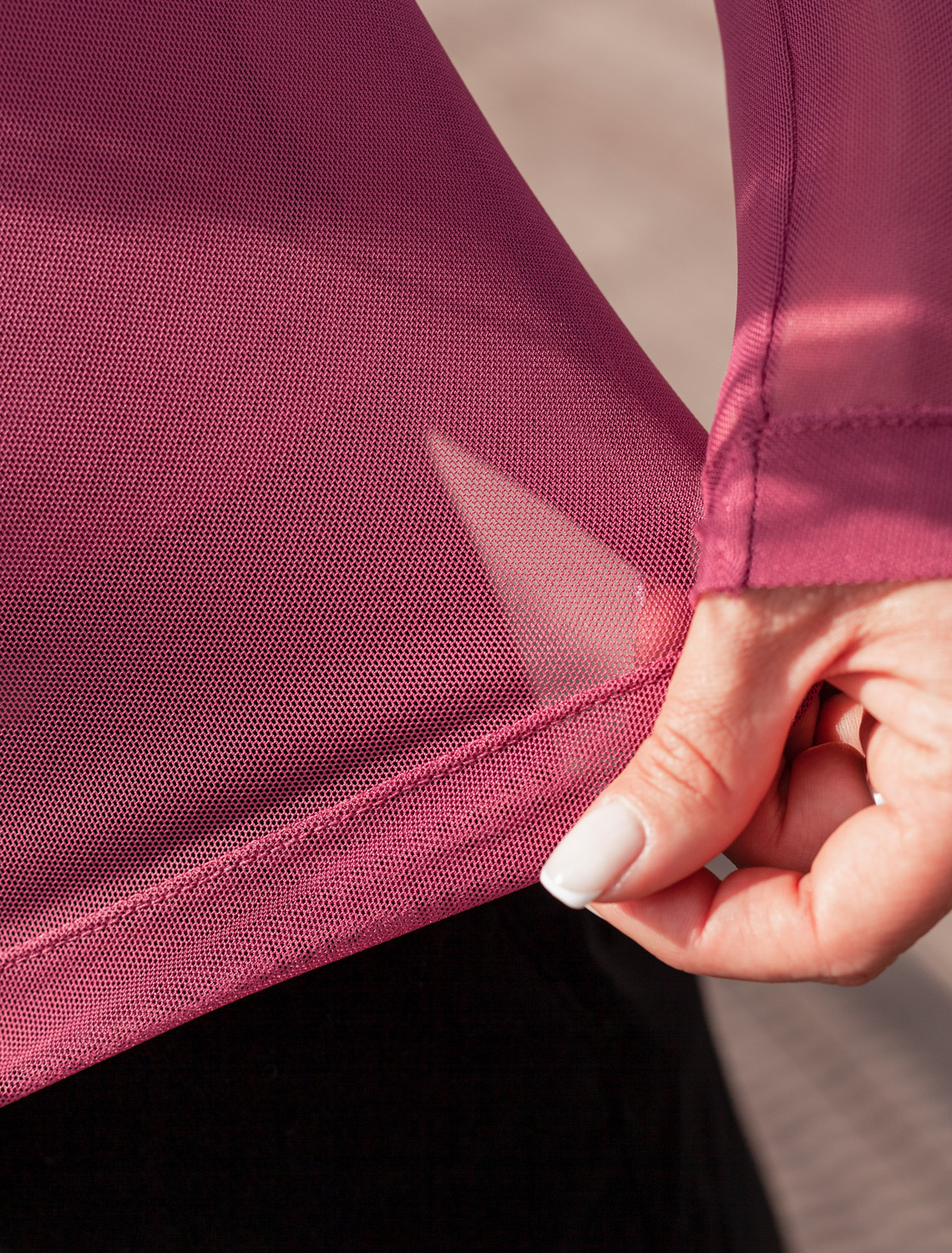 Водолазка с прозрачными рукавами