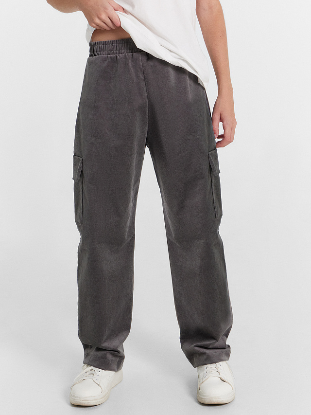 Брюки для мальчиков в сером цвете