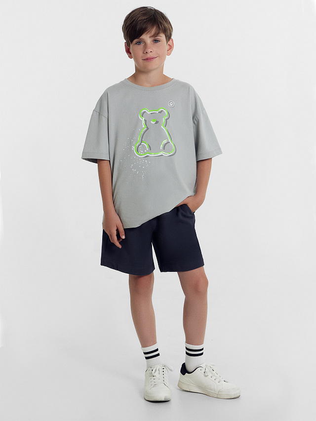 Шорты для мальчиков в графитово-сером цвете