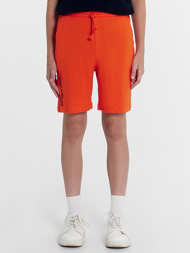 Шорты для мальчиков красные с печатью