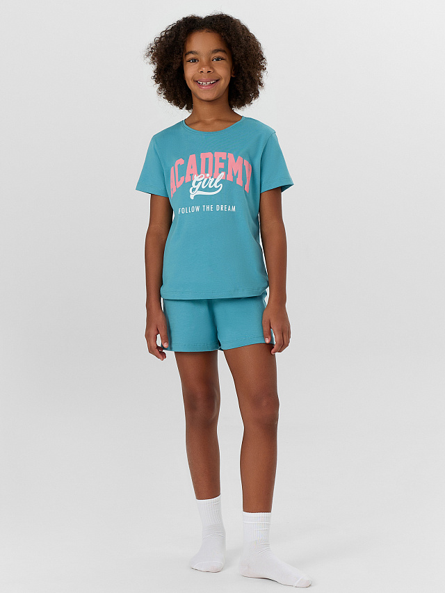 КОМПЛЕКТ ДЛЯ ДЕВОЧЕК (ФУТБОЛКА, ШОРТЫ)