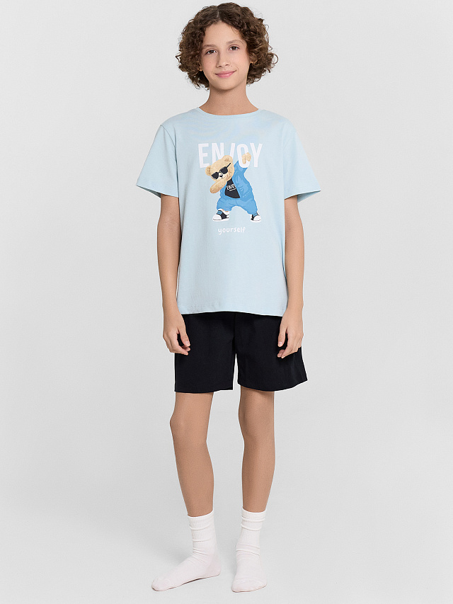 Комплект домашний для мальчиков с принтом и надписью