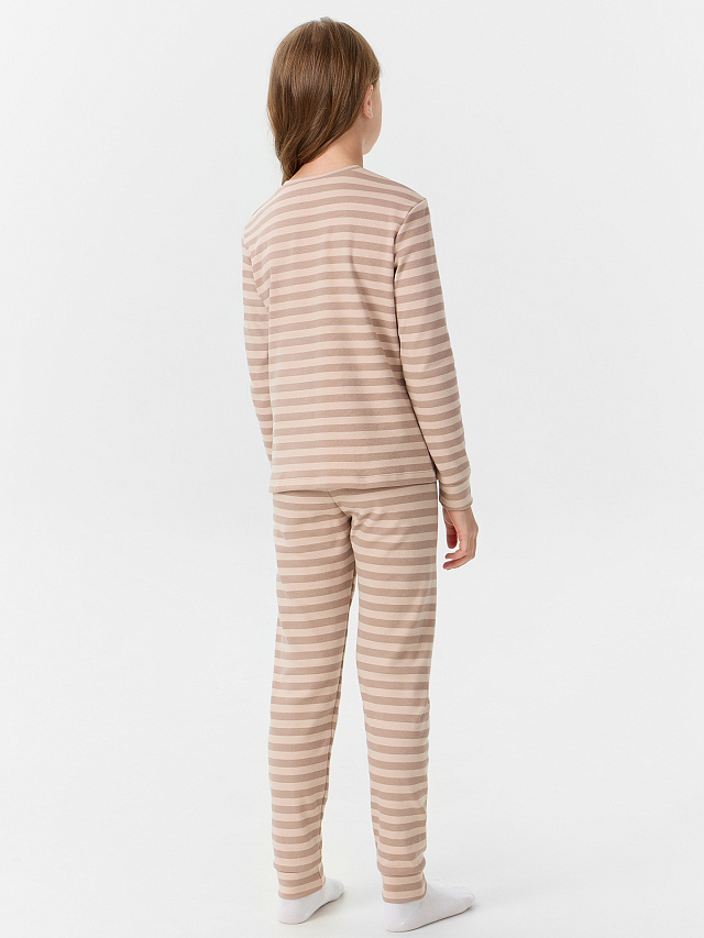 Комплект домашний для девочек в полоску