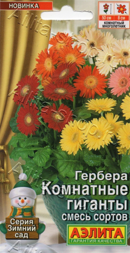 Гербера Комнатные гиганты, смесь 0,04г -   Мн Зимний сад