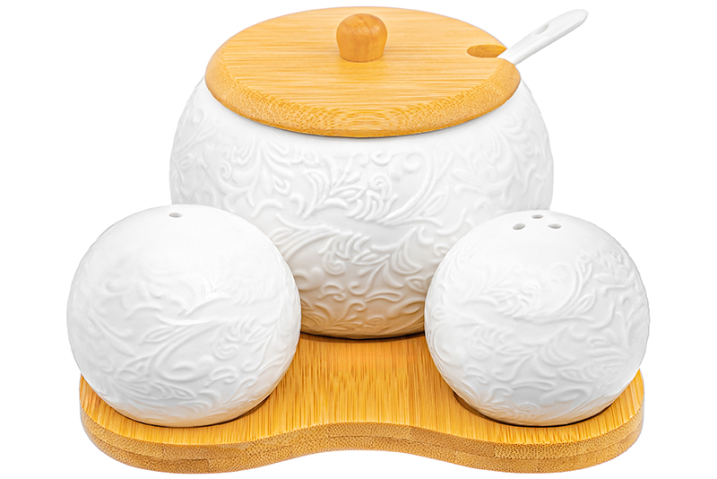 БЫЛО 984 руб!! Набор - сахарница 400 мл 15*15,5*9 см