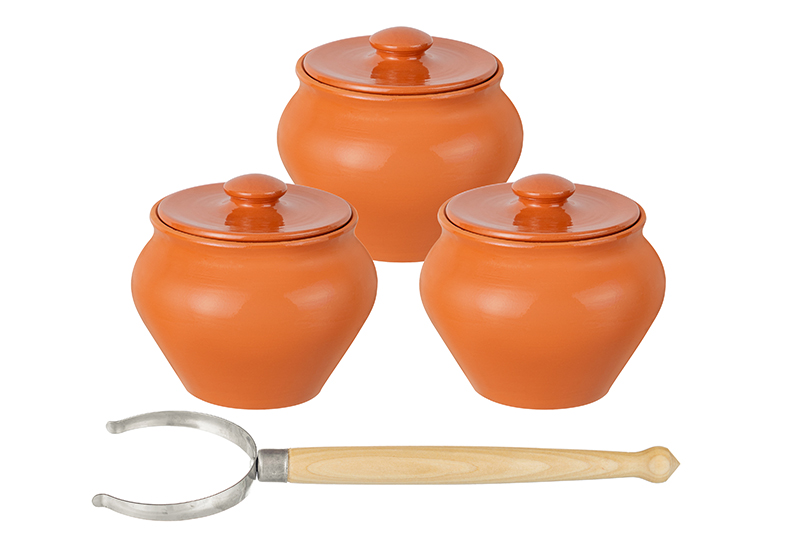 БЫЛО 1367 руб!! Набор 3-х горшков 600 мл 12,5*12,5*12 см