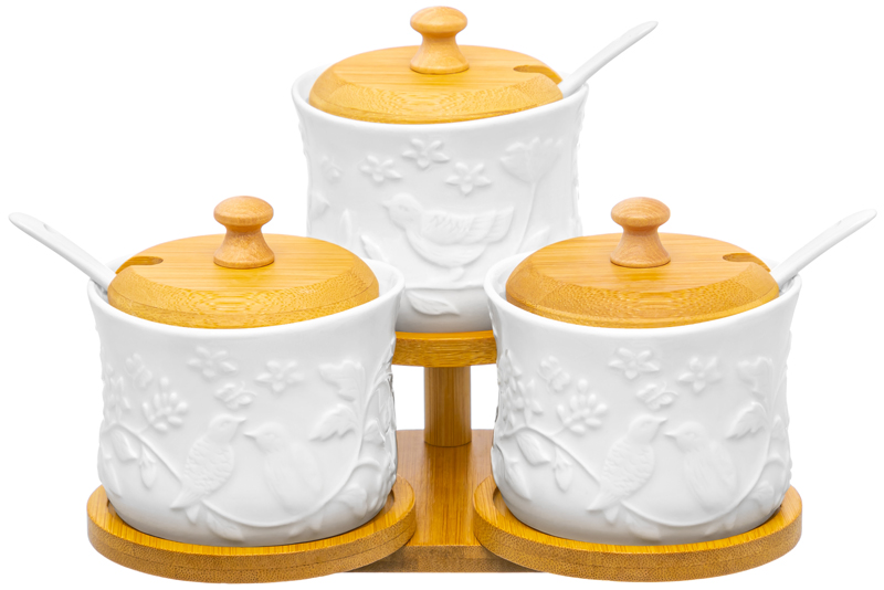 БЫЛО 1466 руб!! Набор 3 банок д/хранения 250 мл 20,5*17,5*14,5 см