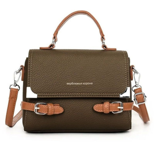 Женская кожаная сумка C196 D KHAKI