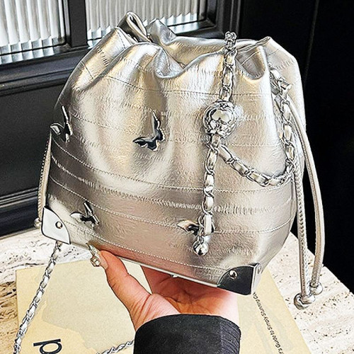 Женская кожаная сумка XQD-2472 SILVER