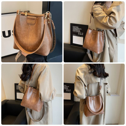 Женская кожаная сумка 9119 KHAKI