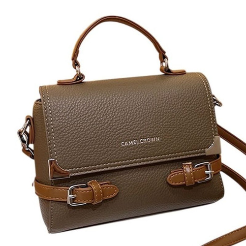 Женская кожаная сумка C196 D KHAKI