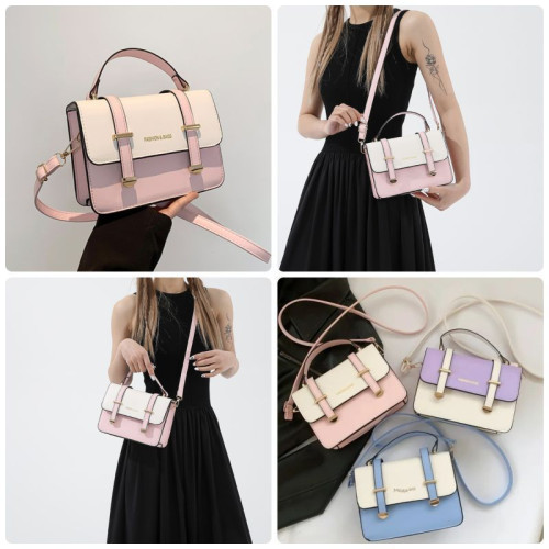 Женская кожаная сумка PR-512 PINK