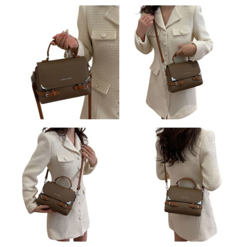 Женская кожаная сумка C196 D KHAKI