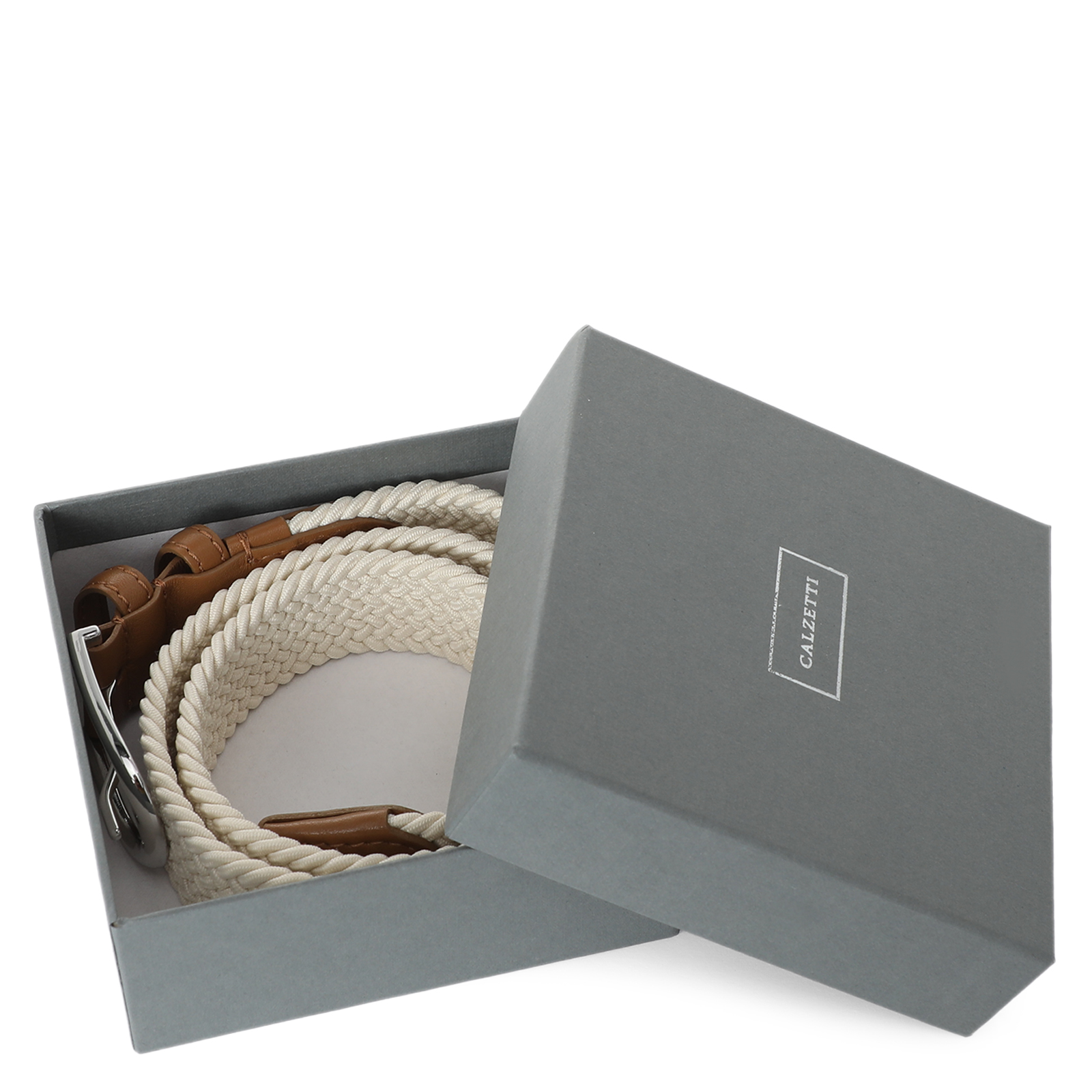 Ремень CALZETTI 3172458, молочно-белый