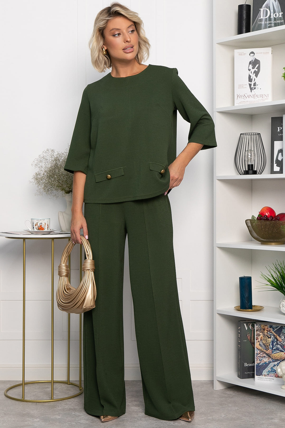 Костюм трикотажный Альберта (темно-зеленый) К14342-10М