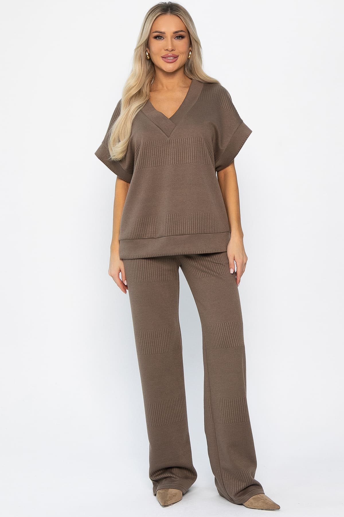Костюм трикотажный Уютный шарм (коричневый) К14250-5М