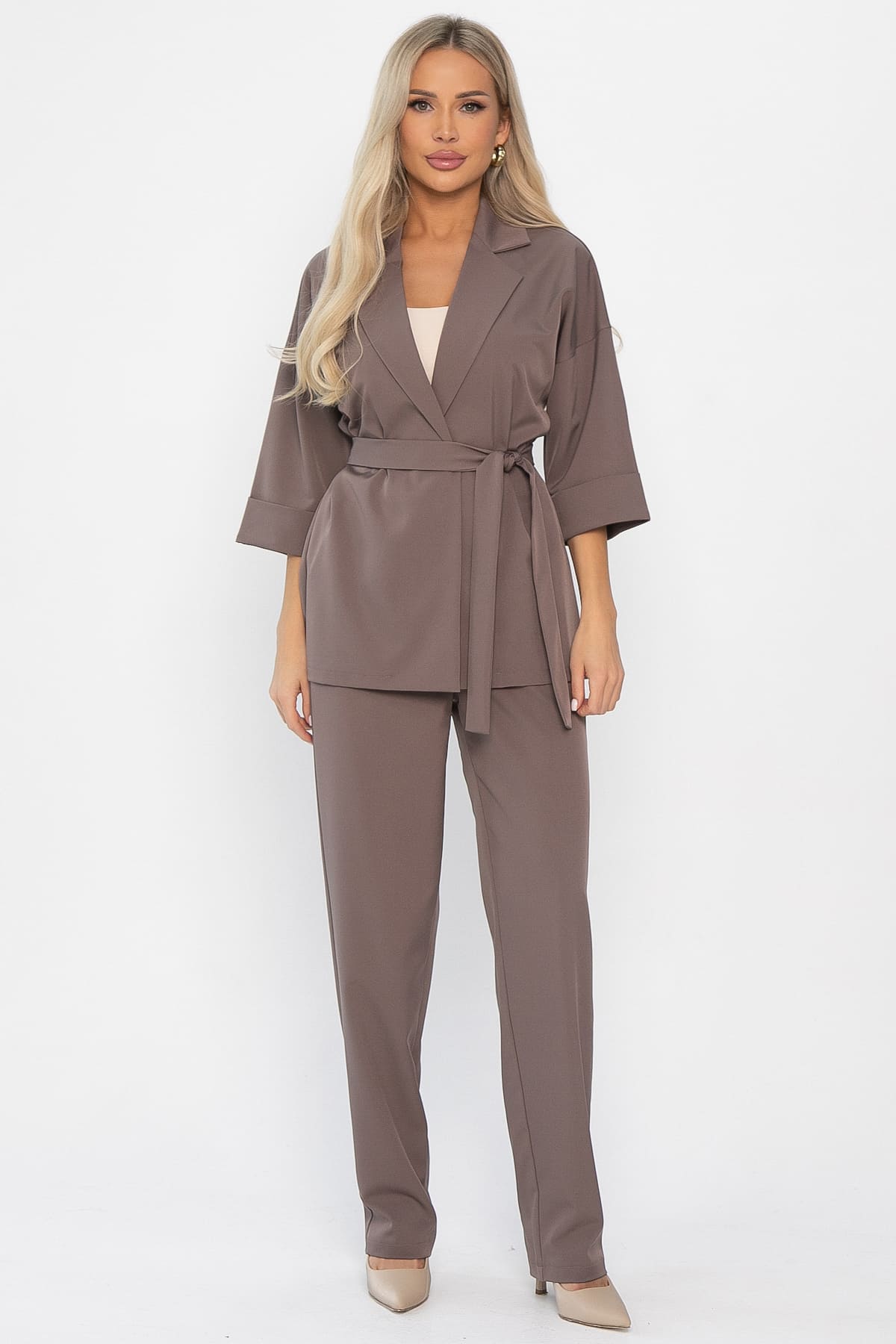 Костюм брючный Скрипка (кофе с молоком) К14376-12М