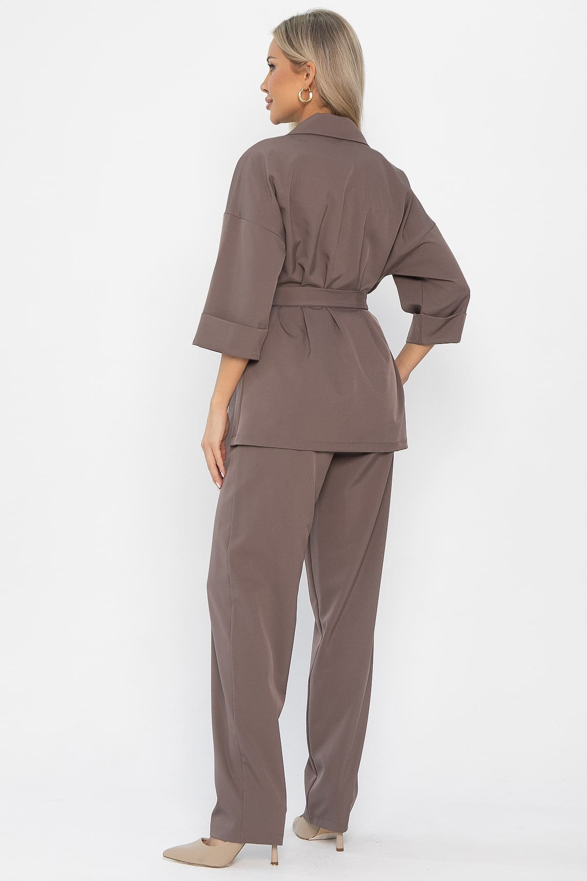 Костюм брючный Скрипка (кофе с молоком) К14376-12М