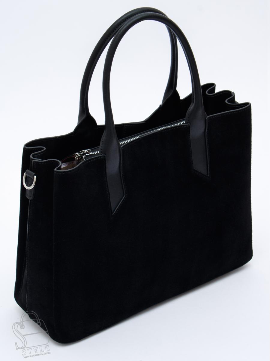 Сумка женская кожаная 1019M black Polina&Eiterou