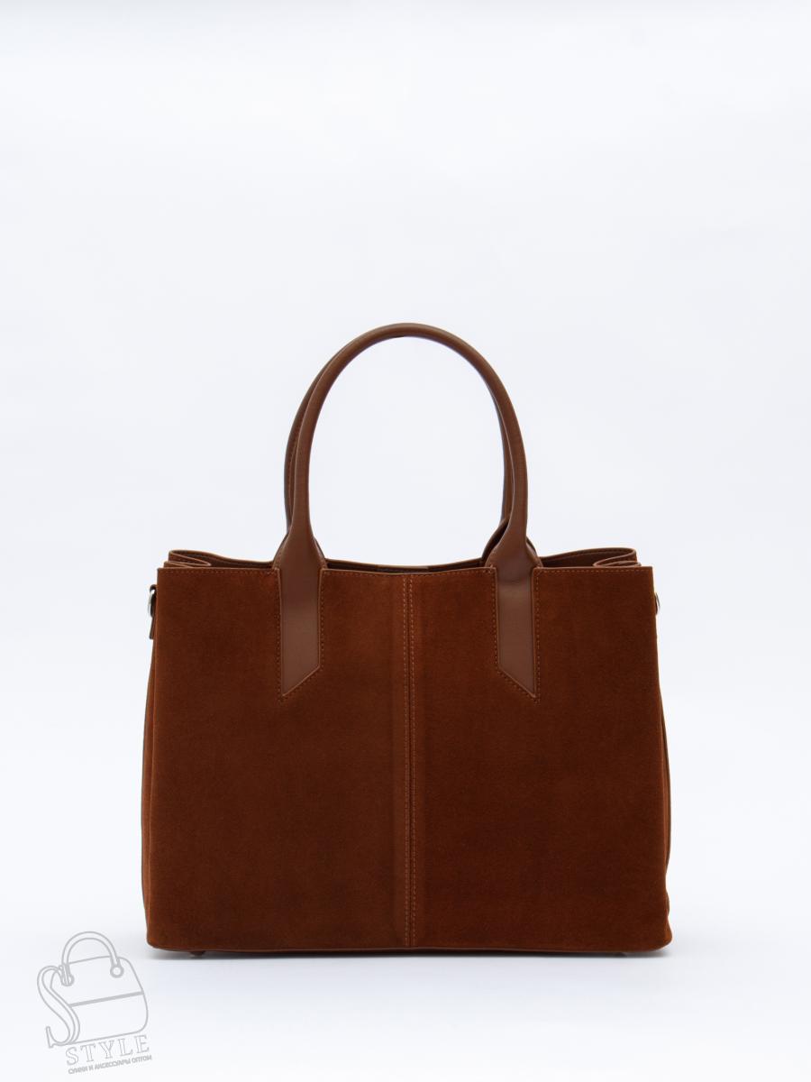 Сумка женская кожаная 1019M brown Polina&Eiterou