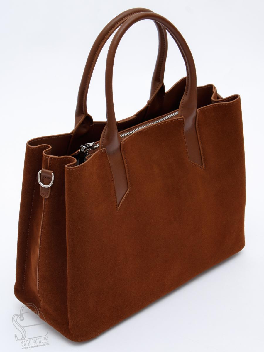 Сумка женская кожаная 1019M brown Polina&Eiterou