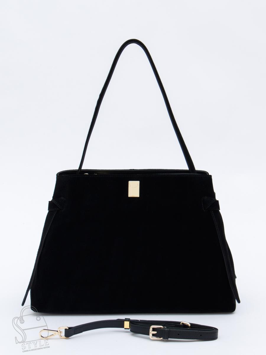 Сумка женская кожаная 1026M black Polina&Eiterou