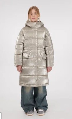ЗС1-022/1 Пальто д/девочки серебр.-серый 146 р.