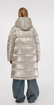 ЗС1-022/1 Пальто д/девочки серебр.-серый 146 р.