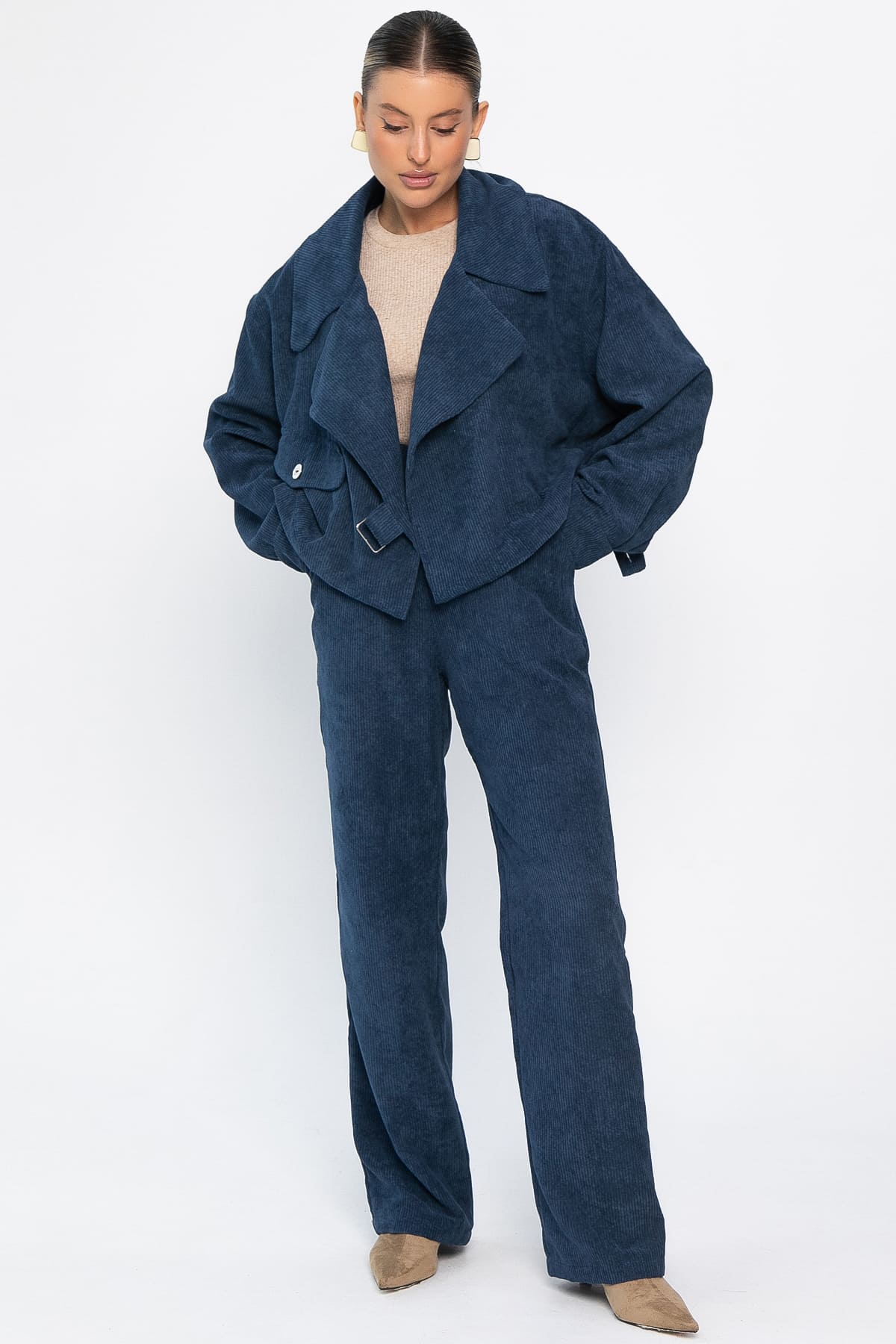 Жакет укороченный Динара (синий) Б14325-39М