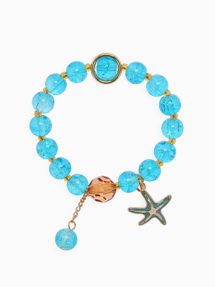 Браслет детский «Выбражулька» морская звезда, цвет голубой в золоте