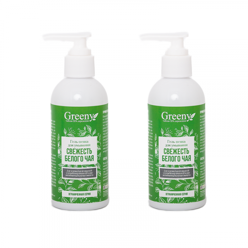 Greeny - Гель-пенка для умывания «Свежесть белого чая»   ХИТ ПРОДАЖ!