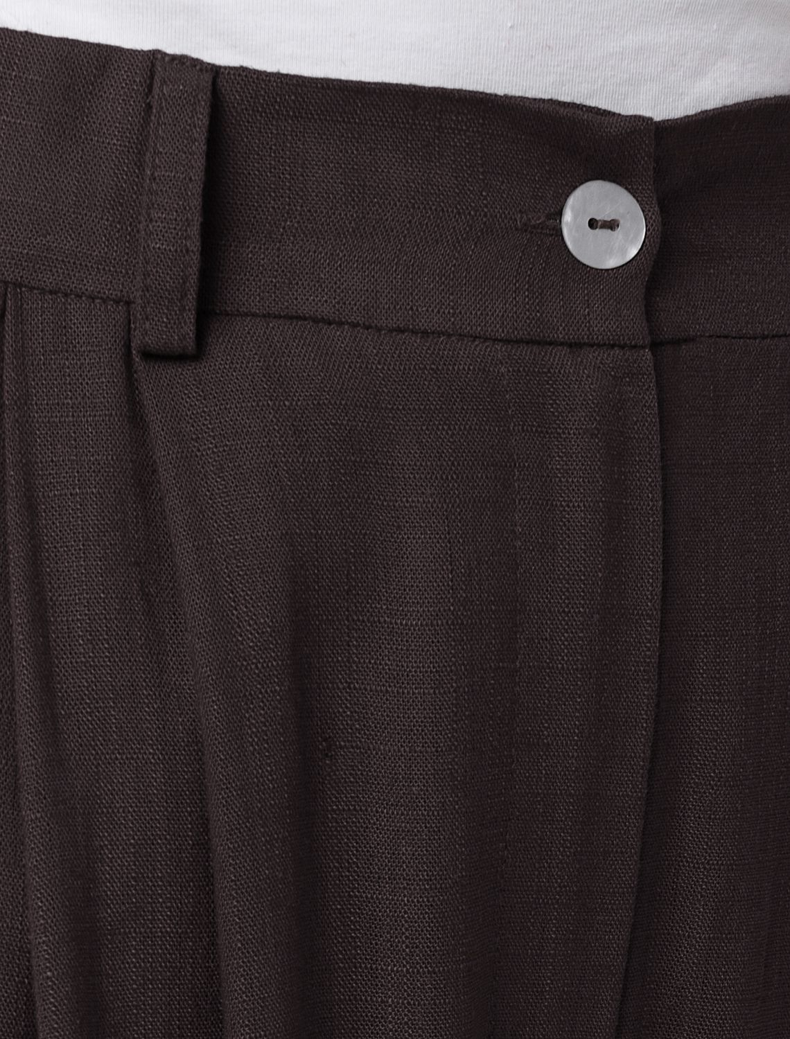 Ст.цена 3390р Свободные брюки изо льна с вискозой D24.222 черный