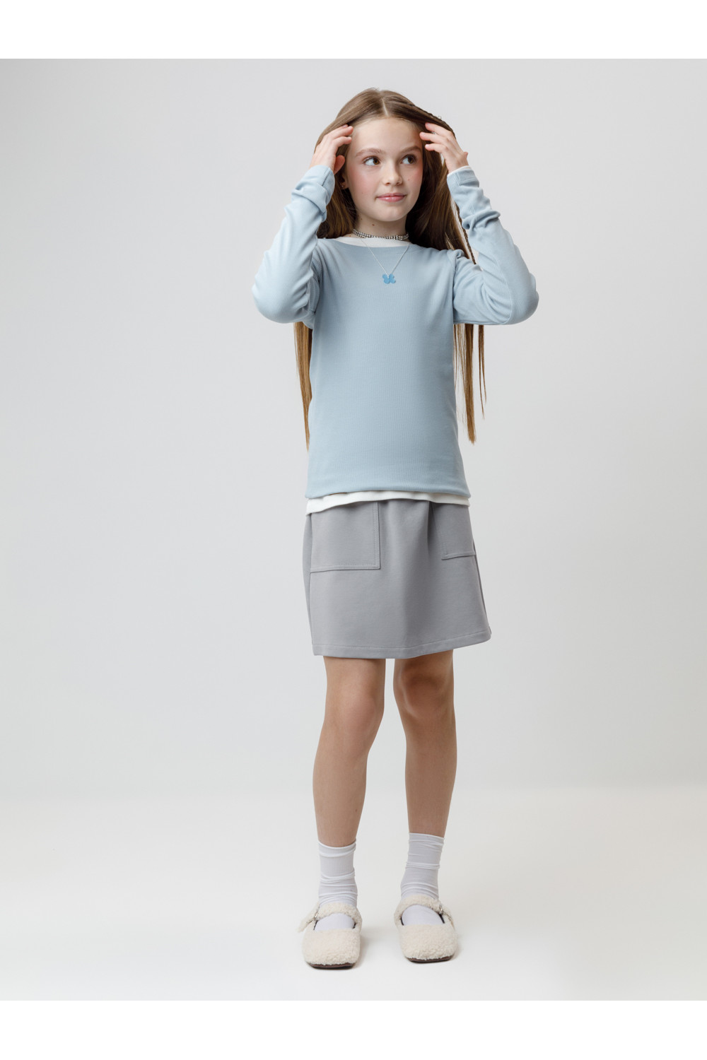 Crockid Юбка КР 7153 серый 3911 к655 Crockid