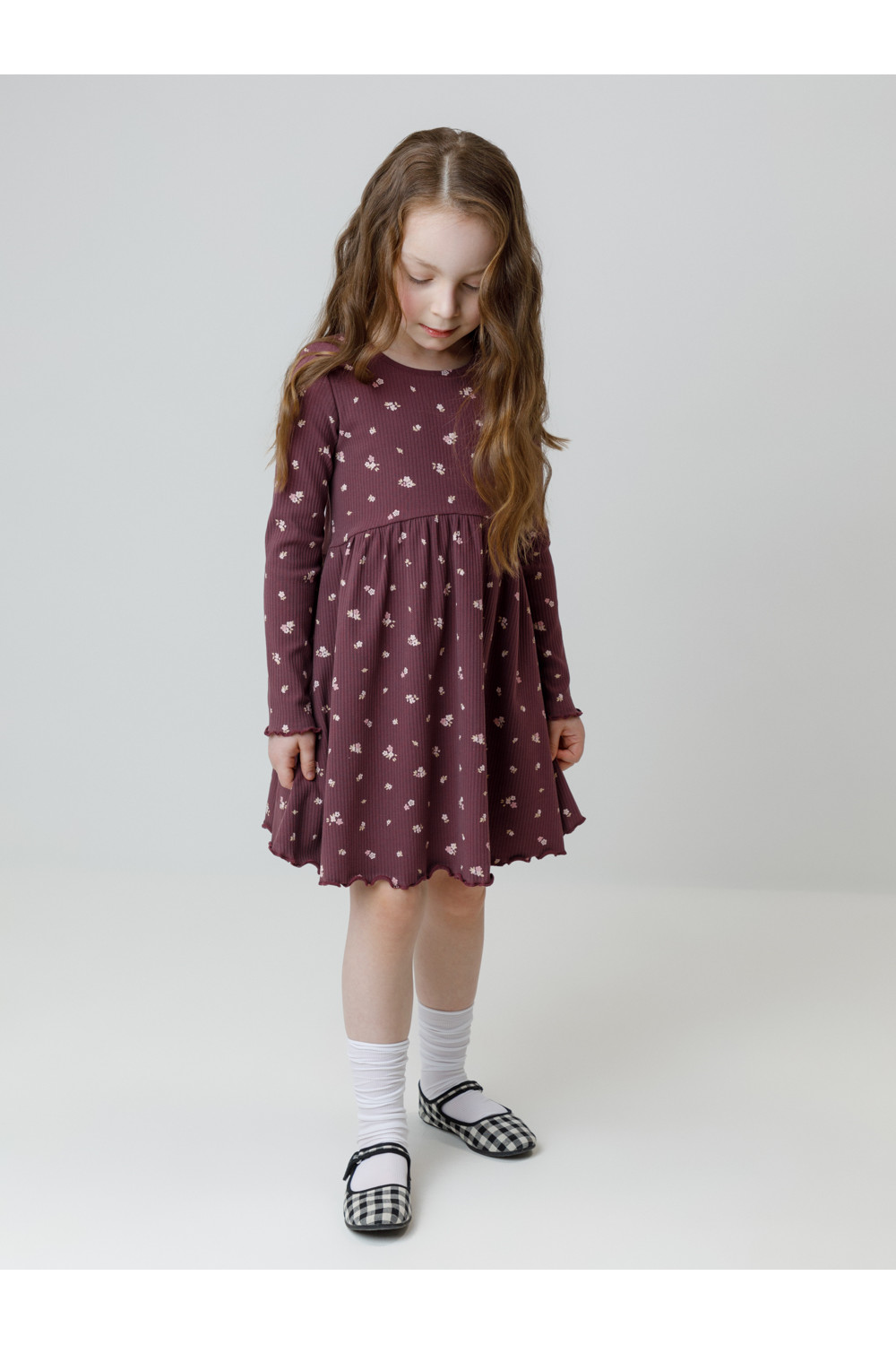 Crockid Платье КР 5942 бордовый 1411 Н068.1 к651 Crockid