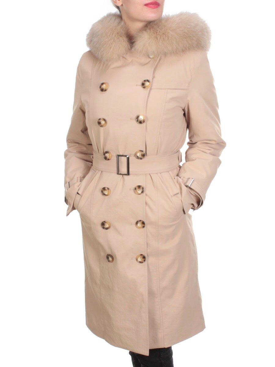 21002 DARK BEIGE Пальто зимнее женское MAILILUO (150 гр. холлофайбера)