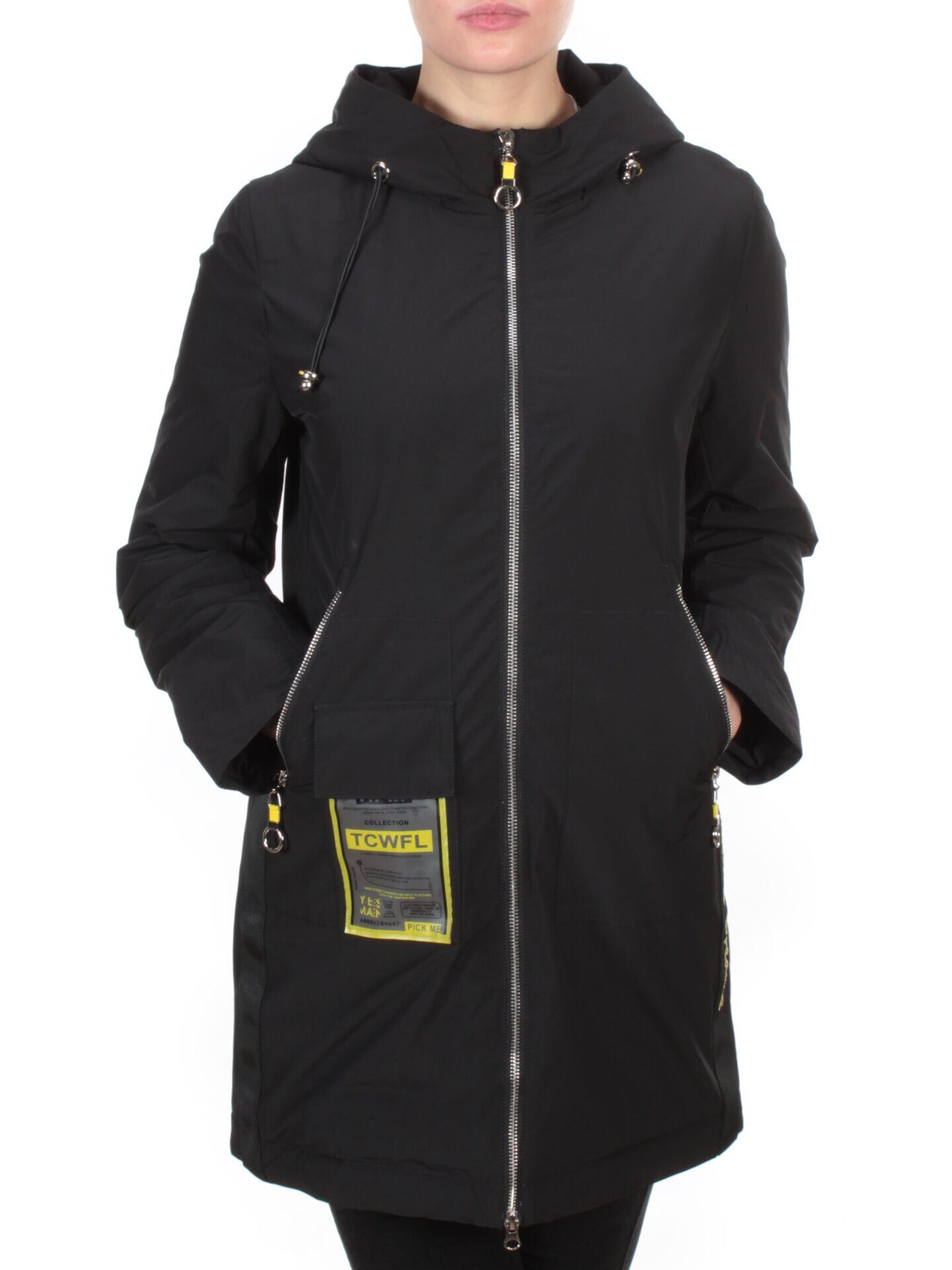 0828 BLACK Куртка демисезонная женская RIKA (100 гр. синтепон)