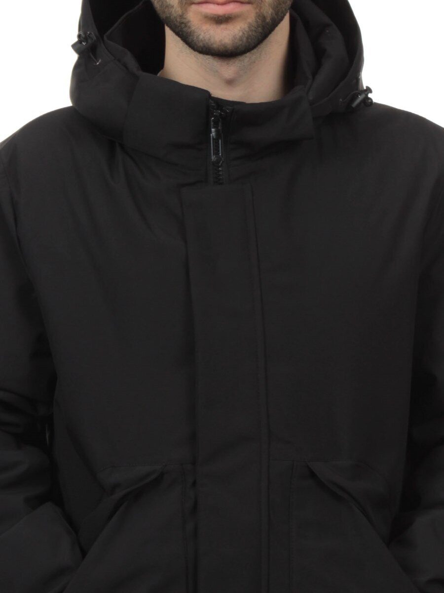 2180 BLACK Куртка мужская зимняя облегченная (130 гр. холлофайбер)