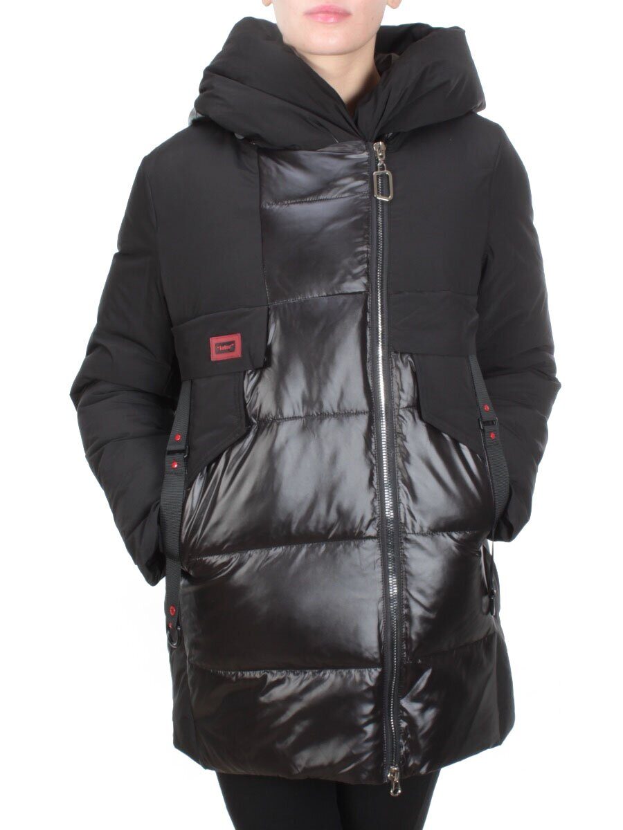 YM2115 BLACK Куртка зимняя женская MAYYIYA (200 гр. холлофайбера)