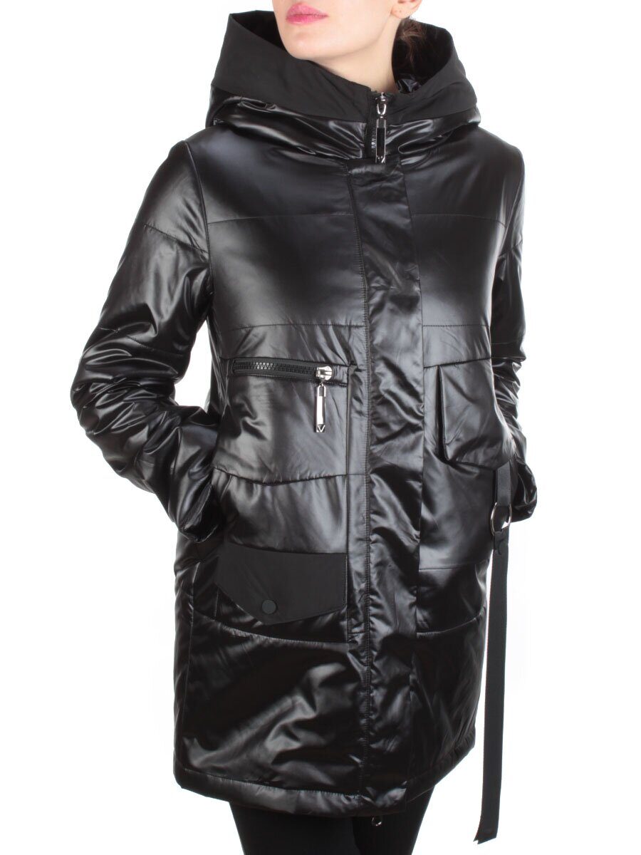 E06 BLACK Куртка демисезонная женская (100 гр. синтепон) HOLDLUCK