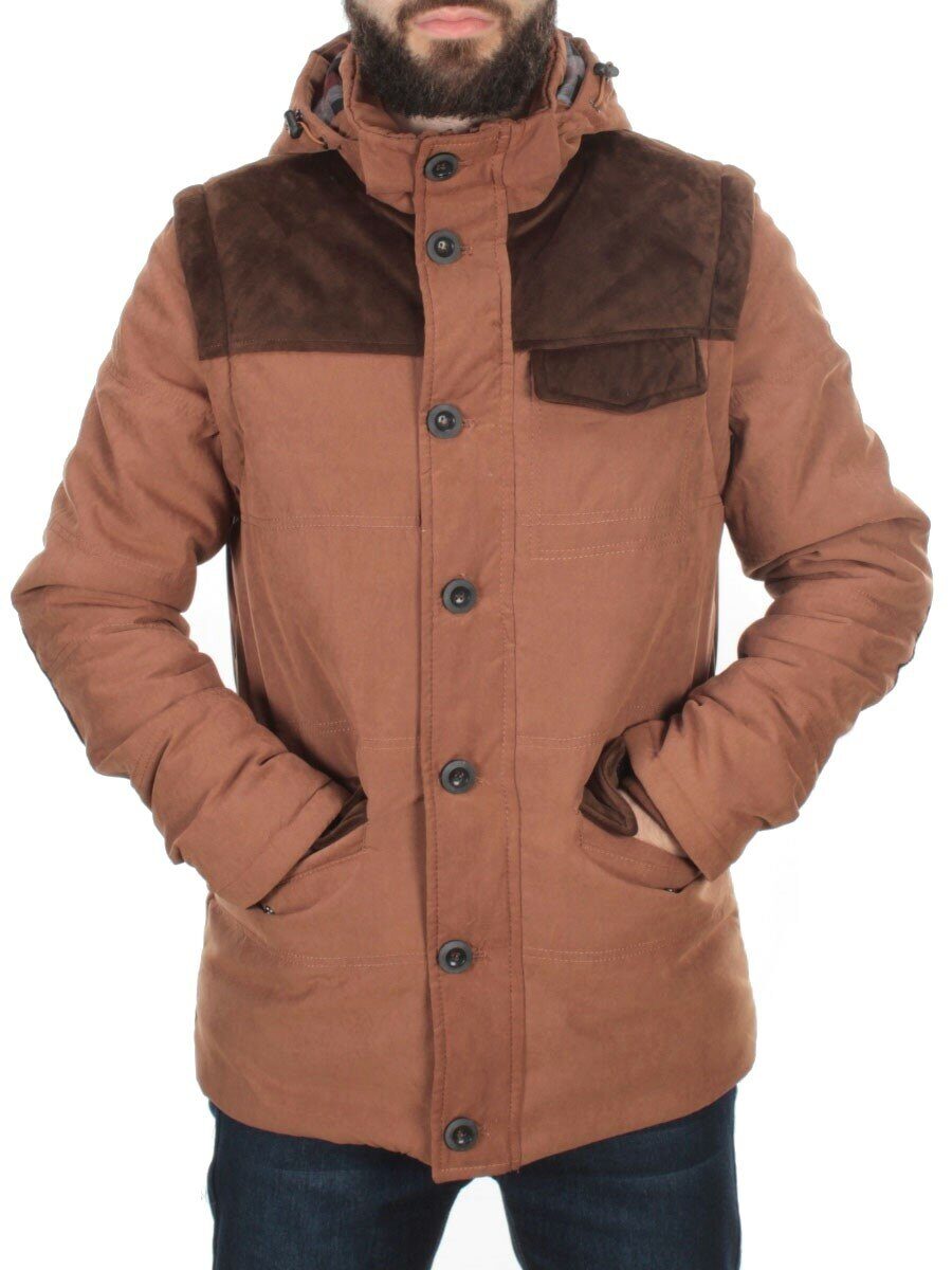 J830111 TAUPE/CAMEL Куртка-жилет мужская зимняя NEW B BEK (150 гр. холлофайбер)