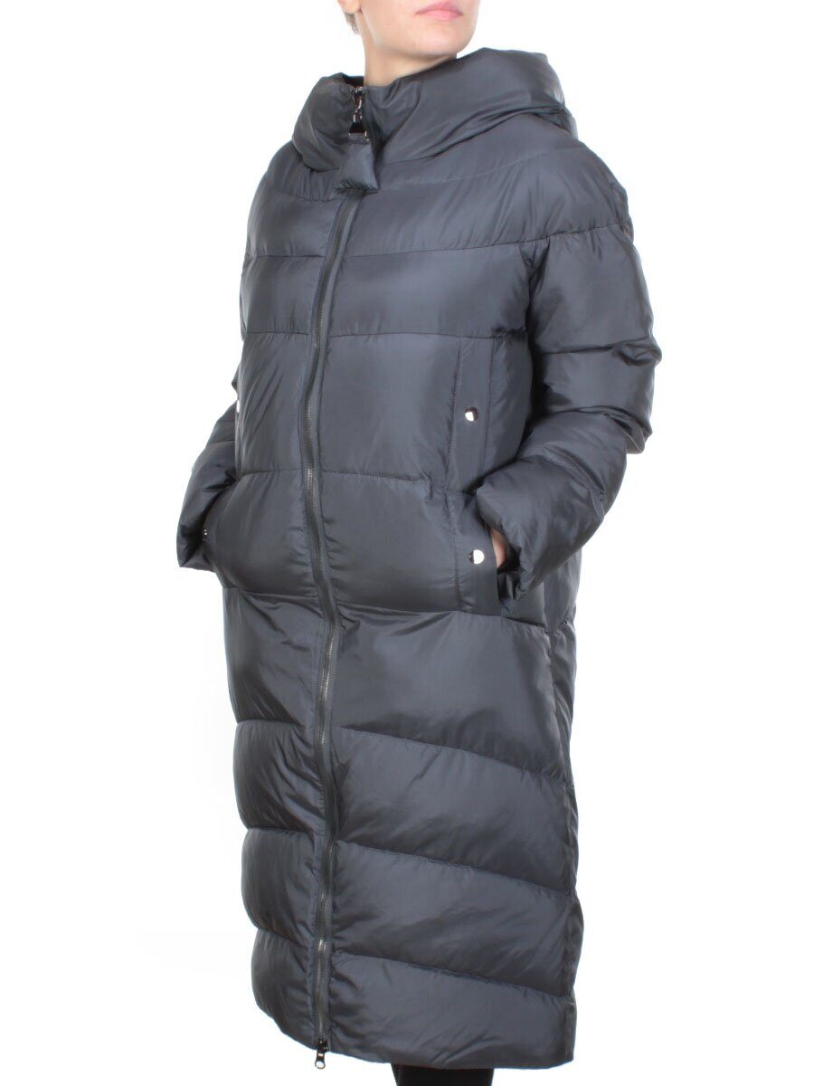 2116 DARK GRAY Пальто зимнее женское MELISACITI (200 гр. холлофайбера)