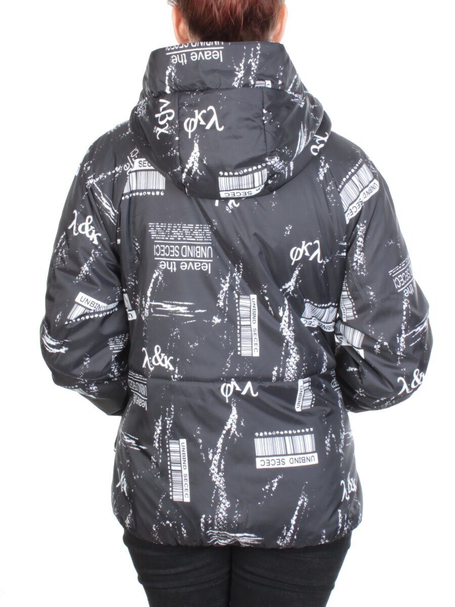 ZW-2183-1C BLACK Куртка демисезонная женская BLACK LEOPARD (100 гр.синтепона)