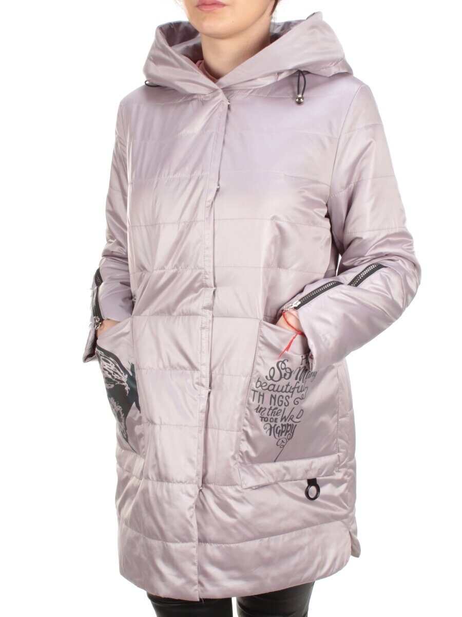 ZW-2181-C LT. BEIGE Куртка демисезонная женская BLACK LEOPARD (100 гр.синтепона)