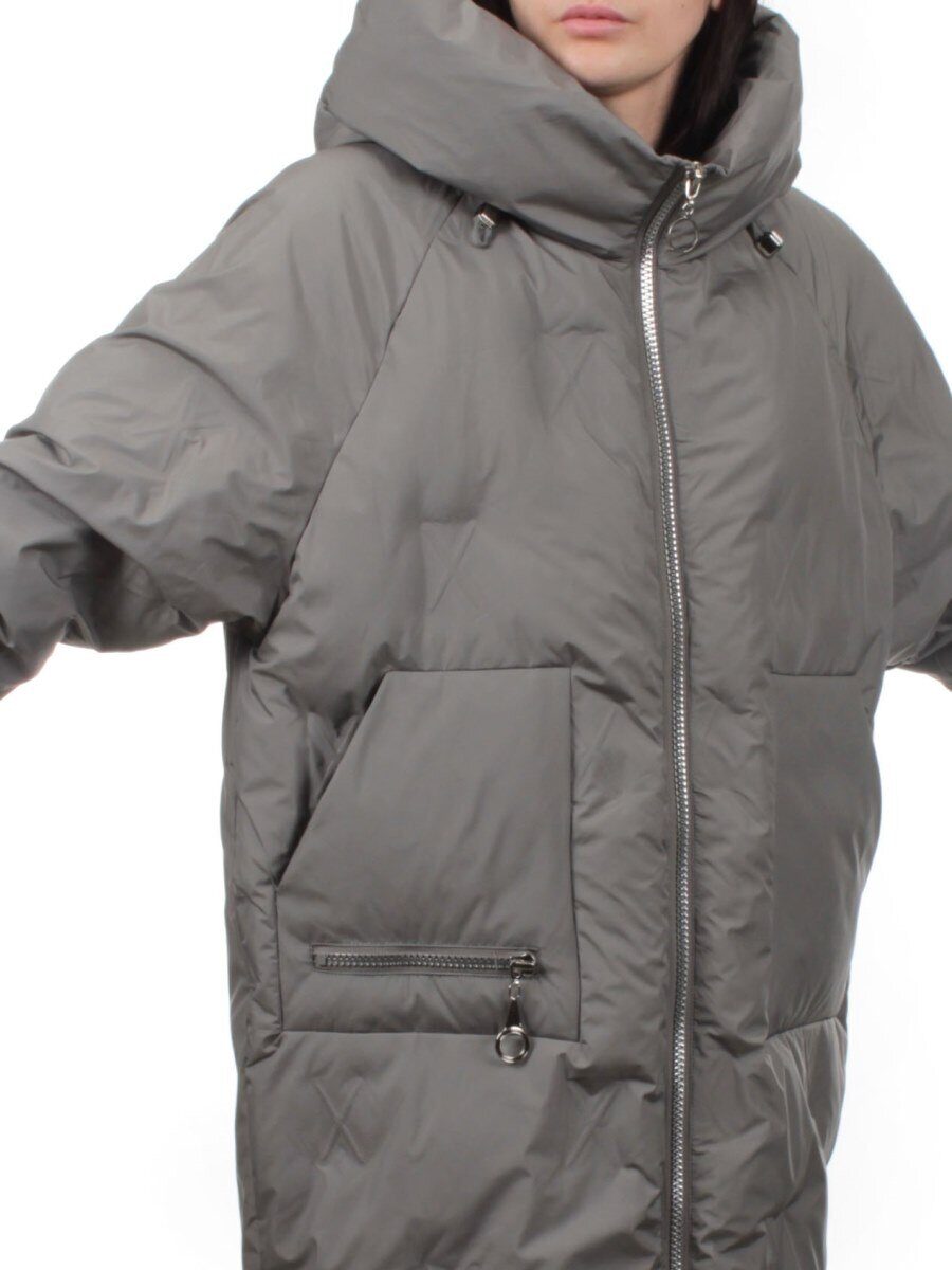 305 DARK GRAY Пальто зимнее стеганое женское (200 гр. холлофайбер)