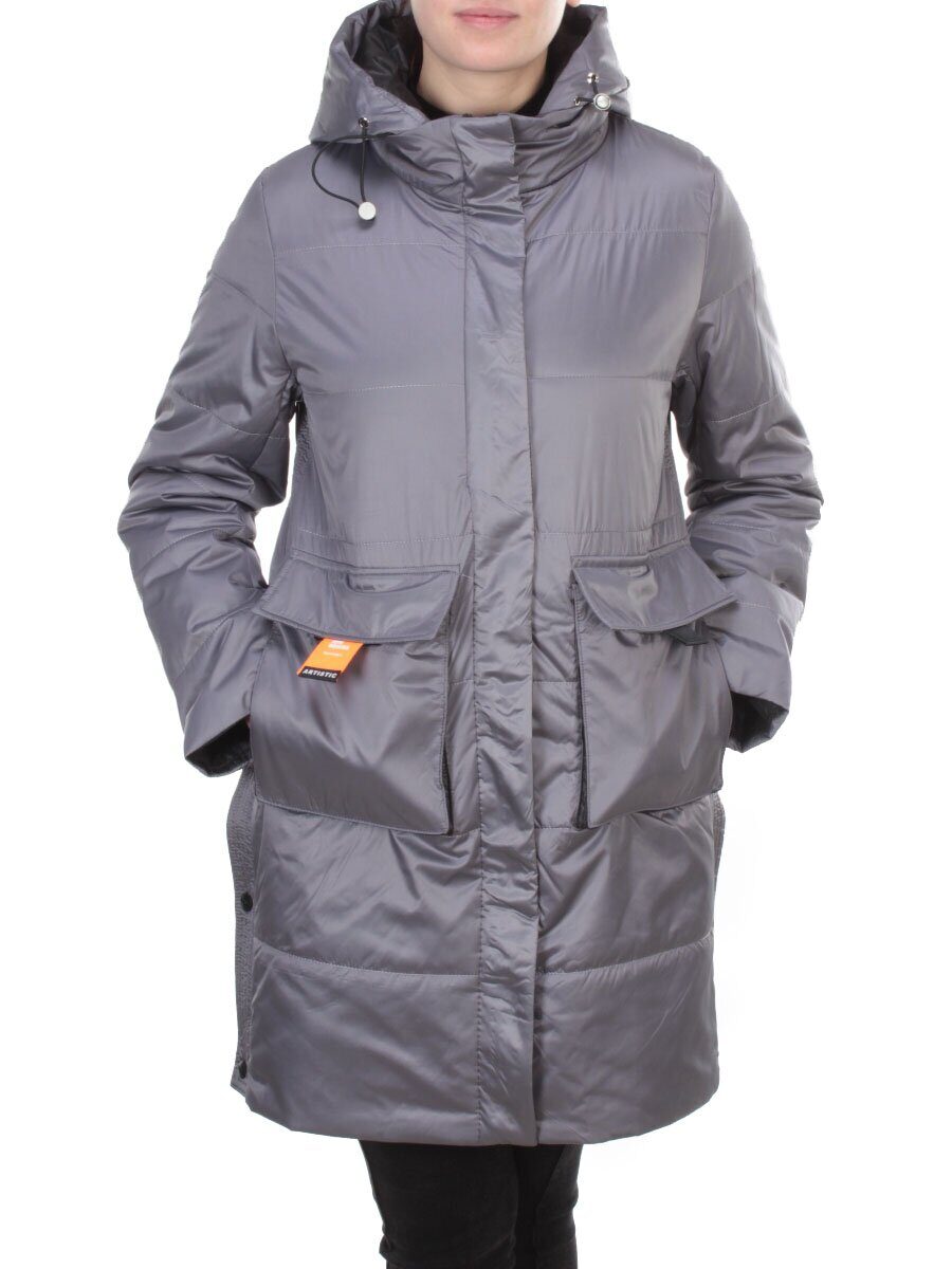 8188 GRAY Пальто демисезонное женское Cloud Lag Cat (100 гр. синтепон)